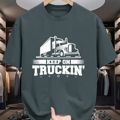 Best Truck Driver Life Shirt, Funny Trucker UnisexT-Shirt/Hoodie/Sweatshirt HLT00 - Trucker Truck Driver Keep On Truckin 18 Wheeler T-Shirt