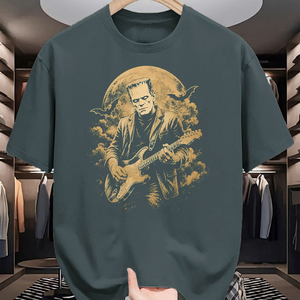 Guitar Lover Shirt, Funny Guitar UnisexT-Shirt/Hoodie/Sweatshirt HLT00 - Frankenstein Guitar Halloween Graphic T-Shirt (1)