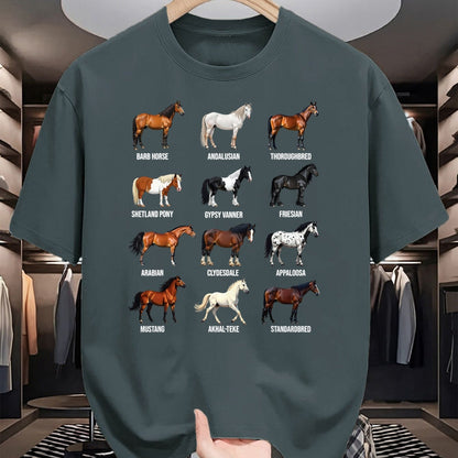 Best Horse Lover Shirt , Funny Horse UnisexT-Shirt/Hoodie/Sweatshirt HLT00 - Types of Horses Educational Horse Breeds Boys Girls Kids T-Shirt