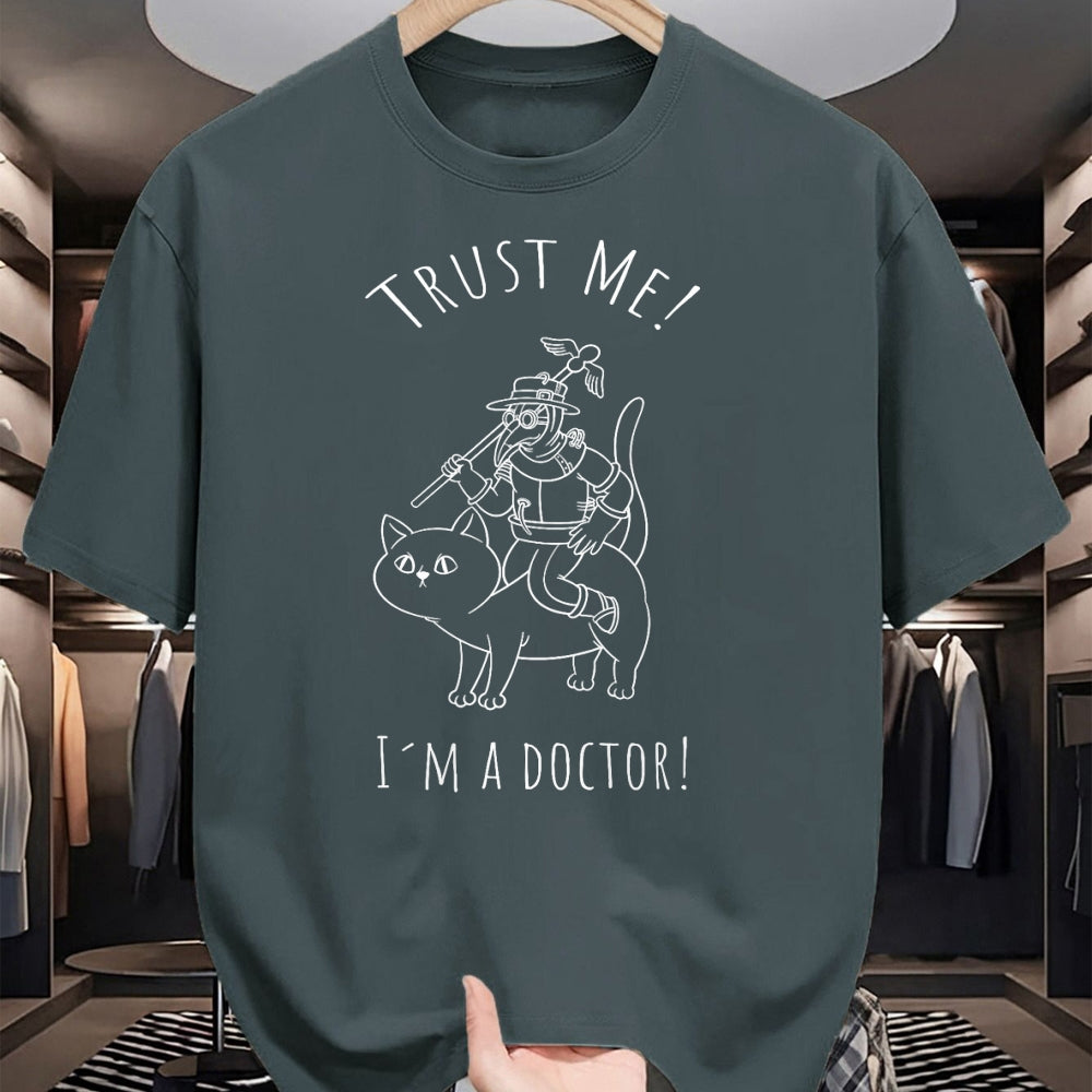 Best Doctor Shirt, Funny Doctor UnisexT-Shirt/Hoodie/Sweatshirt HLT00 - Steampunk Trust me, I'm a Doctor Cat Plague Doctor T-Shirt
