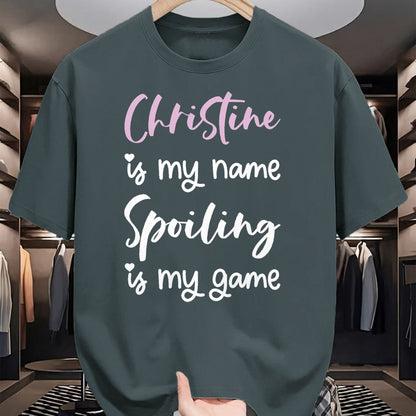 Best Wife Shirt, Wife and Husband Unisex T-Shirt/Hoodie/Sweatshirt HLT00 - Christine Name Personalized Women Spoiled Girl Cute Pink T-Shirt