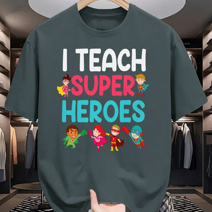 Best Teacher Shirt, Funny Teacher UnisexT-Shirt/Hoodie/Sweatshirt HLT00 - I Teach Super Heroes T-Shirt Teacher Tees and T Shirts for Men and Women