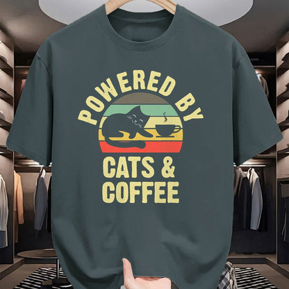 Cat Love Shirt, Funny Cat Lover Gift UnisexT-Shirt/Hoodie/Sweatshirt HLT00 - Cats & Coffee Lovers Funny vintage cat kitty kitten lover T-Shirt for Men Women Kids