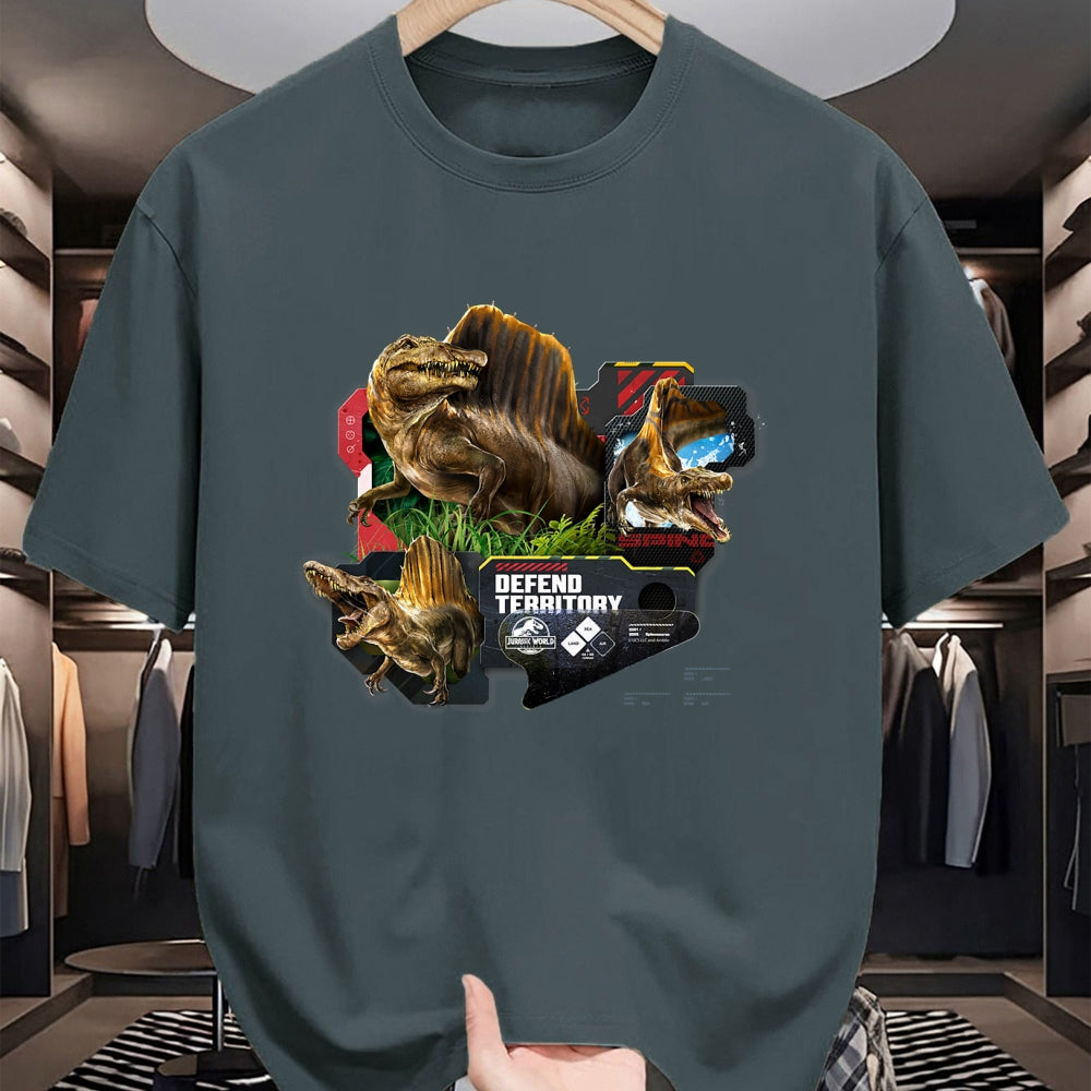 Best Dinosaur Lover Shirt, Funny Dinosaur UnisexT-Shirt/Hoodie/Sweatshirt HLT00 - Jurassic World Rebirth Spinosaurus Defend Territory T-Shirt