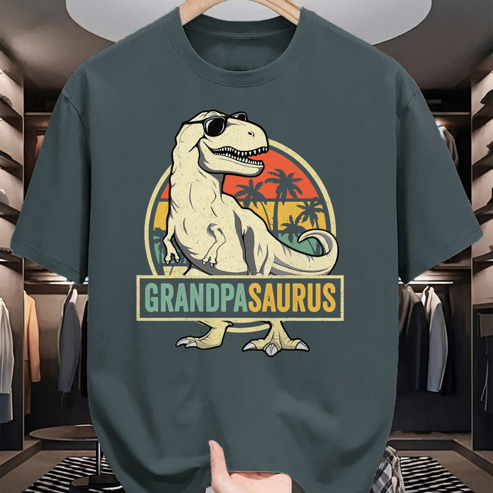 Best Grandpa Shirt, Proud Grandpa Unisex T-Shirt/Hoodie/Sweatshirt HLT00 - Grandpasaurus T Rex Dinosaur Grandpa Saurus Family Matching T-Shirt (1)
