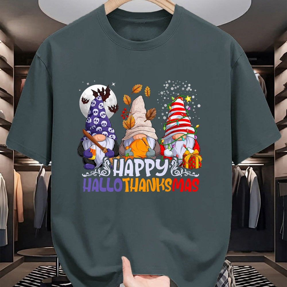 Best Thanksgiving Family Shirt , Funny Thanksgiving UnisexT-Shirt/Hoodie/Sweatshirt HLT00 - HalloThanksMas Gnomes Halloween Thanksgiving Christmas Happy T-Shirt