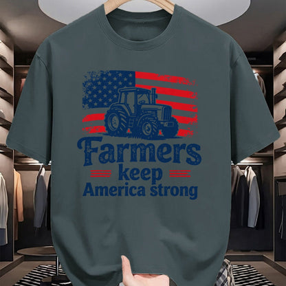 Best Farmer Life Shirt, Funny Farmer UnisexT-Shirt/Hoodie/Sweatshirt HLT00 - Patriotic American Farmer Tractor Farm Life USA Flag Farmer T-Shirt