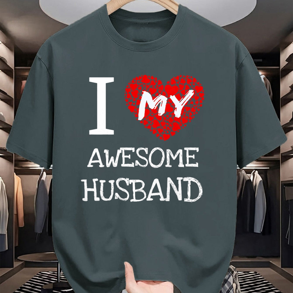 Best Wife Shirt, Wife and Husband Unisex T-Shirt/Hoodie/Sweatshirt HLT00 - I Love My Awesome Husband T-Shirt for Women Gift T-Shirt (1)