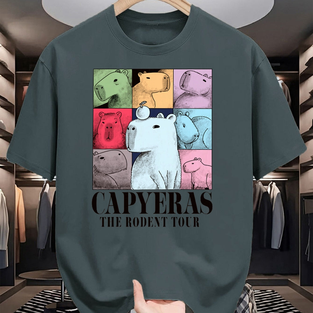 Cute Capybara Shirt, Funny Capybara Unisex T-Shirt/Hoodie/Sweatshirt HLT00 - Capyeras Funny Cute Capybara Color Concert Tour Cute Animals T-Shirt