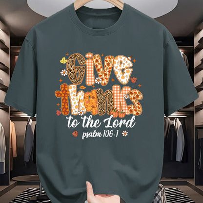 Best Thanksgiving Family Shirt , Funny Thanksgiving UnisexT-Shirt/Hoodie/Sweatshirt HLT00 - Give Thanks to The Lord Pumpkin Floral Fall Christian Autumn T-Shirt