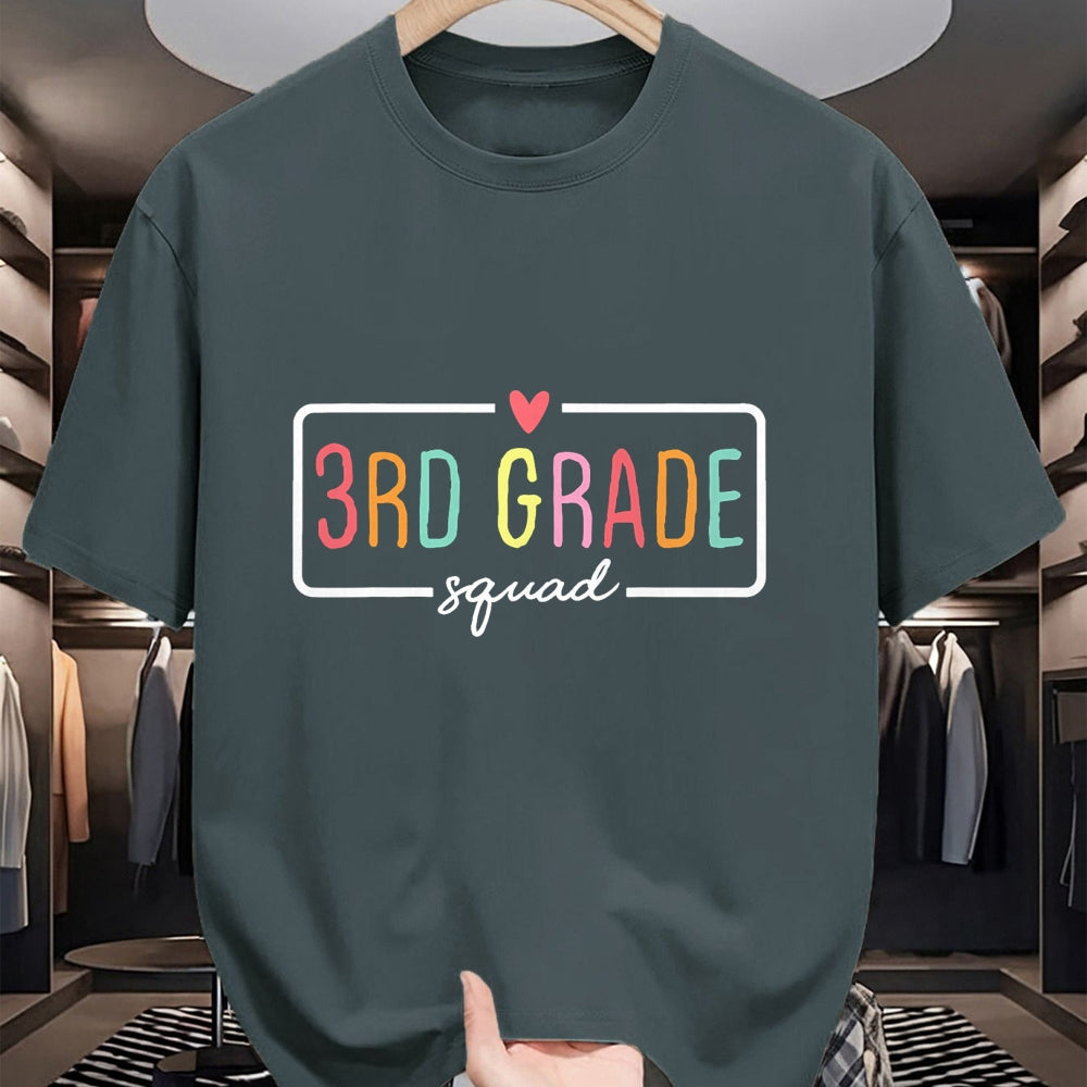 Best Teacher Shirt, Funny Teacher UnisexT-Shirt/Hoodie/Sweatshirt HLT00 - 3rd Grade Team Crew Third Grade Squad Back to School Teacher T-Shirt