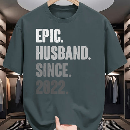 Best Wife Shirt, Wife and Husband Unisex T-Shirt/Hoodie/Sweatshirt HLT00 - 2nd Year Wedding Anniversary Best Epic Husband Since 2022 T-Shirt