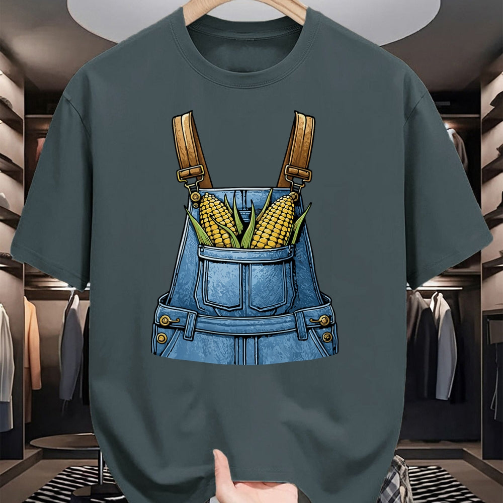 Best Farmer Life Shirt, Funny Farmer UnisexT-Shirt/Hoodie/Sweatshirt HLT00 - Corn Pocket Fake Denim Overalls Farmer Costume T-Shirt