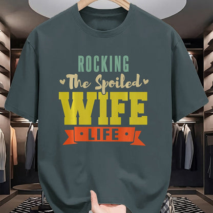 Best Wife Shirt, Wife and Husband Unisex T-Shirt/Hoodie/Sweatshirt HLT00 - Gift for wife T shirt, spoiled wife   Retro Spoiled Wife Funny Rocking The Spoiled Wife Life Sweatsh