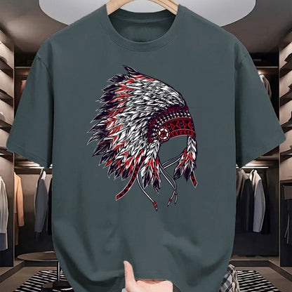 Native American T-Shirts, Vintage Native American Unisex T-Shirt/Hoodie/Sweatshirt HLT00 - Indian Headdress - Native American Roots Indigenous