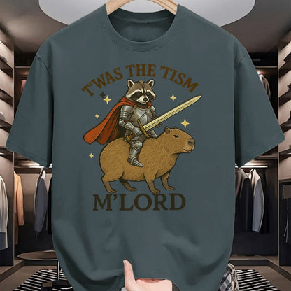 Cute Capybara Shirt, Funny Capybara Unisex T-Shirt/Hoodie/Sweatshirt HLT00 - TWAS The Tism M Lord Funny Raccoon Vintage Capybara Autism T-Shirt