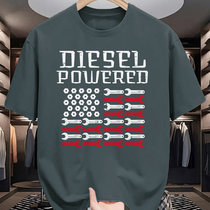 Best Mechanic Life Shirt, Funny Mechanic UnisexT-Shirt/Hoodie/Sweatshirt HLT00 - Diesel Powered US Flag Auto Mechanic Patriot Men Women Kids T-Shirt