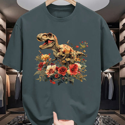 Best Dinosaur Lover Shirt, Funny Dinosaur UnisexT-Shirt/Hoodie/Sweatshirt HLT00 - Dinosaur Dino Trex Floral Flower Graphic T-Shirt