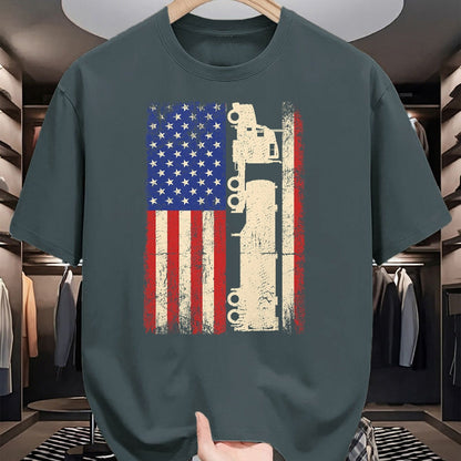Best Truck Driver Life Shirt, Funny Trucker UnisexT-Shirt/Hoodie/Sweatshirt HLT00 - Truck Driver USA American Flag Patriotic Trucker Men T-Shirt