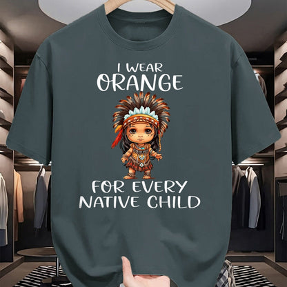 Native American T-Shirts, Vintage Native American Unisex T-Shirt/Hoodie/Sweatshirt HLT00 - Wear orange for every American native child Indian Pride (1)