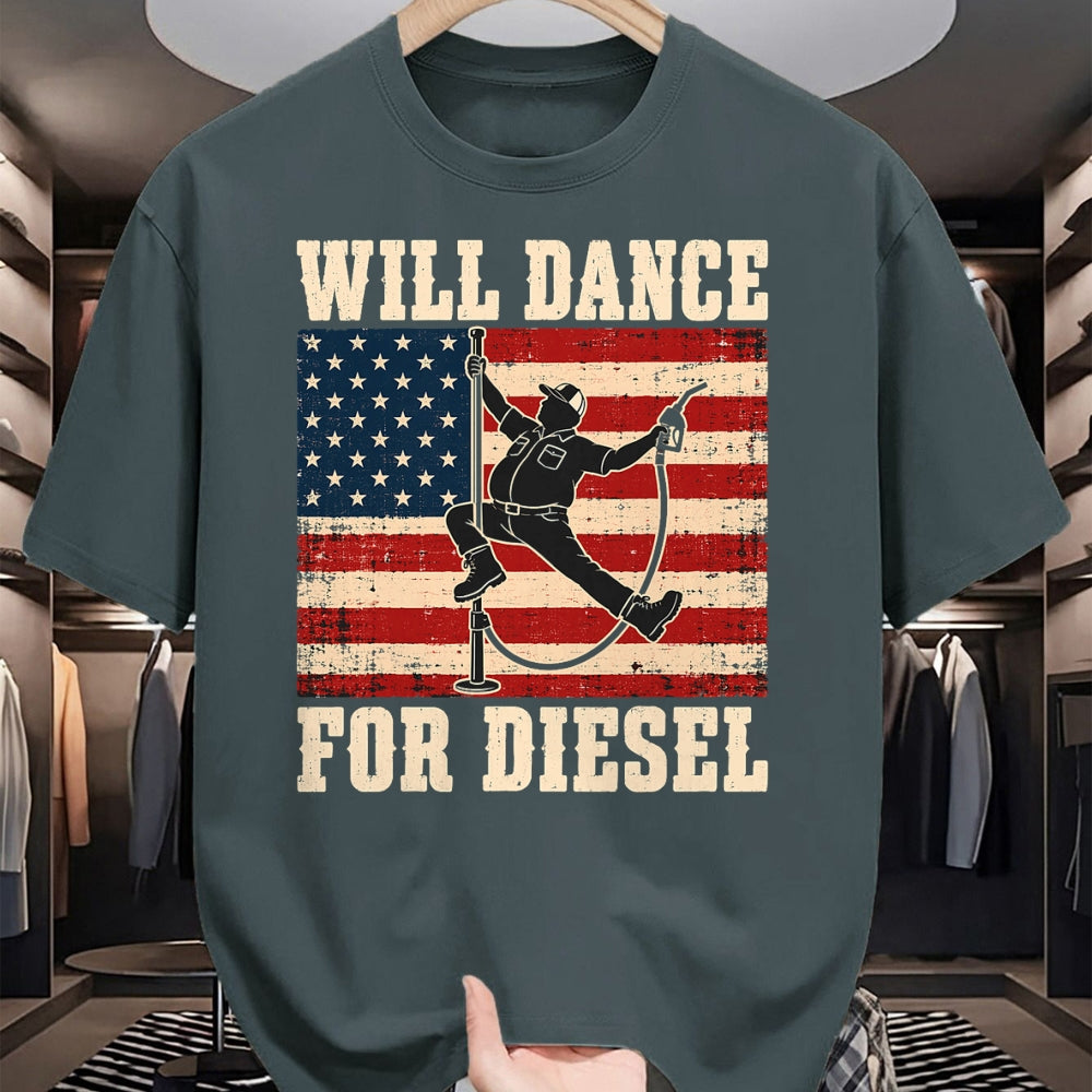 Best Truck Driver Life Shirt, Funny Trucker UnisexT-Shirt/Hoodie/Sweatshirt HLT00 - Will Dance for Diesel Funny Truck Driver Automotive Humor T-Shirt (1)