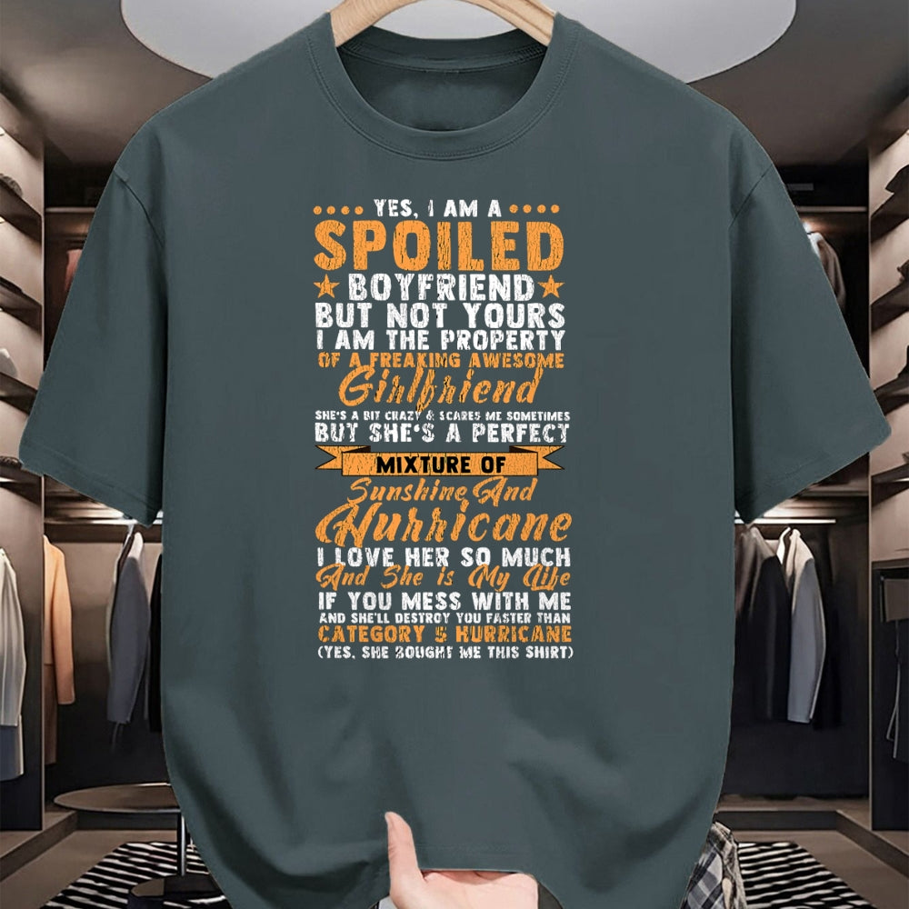 Best Wife Shirt, Wife and Husband Unisex T-Shirt/Hoodie/Sweatshirt HLT00 - Yes I Am a Spoiled Boyfriend Of Freaking Awesome Girlfriend T-Shirt