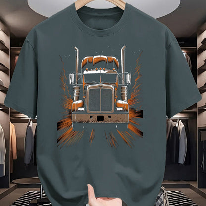 Best Truck Driver Life Shirt, Funny Trucker UnisexT-Shirt/Hoodie/Sweatshirt HLT00 - Trucker American Flag Big Rig Semi-Trailer Truck Driver T-Shirt (1)