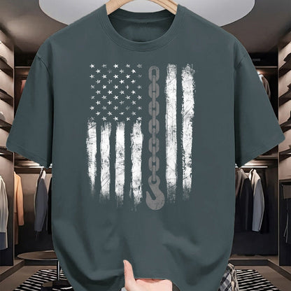 Best Truck Driver Life Shirt, Funny Trucker UnisexT-Shirt/Hoodie/Sweatshirt HLT00 - Tow Truck Driver Gift Men USA Flag Towing Hook for US T-Shirt