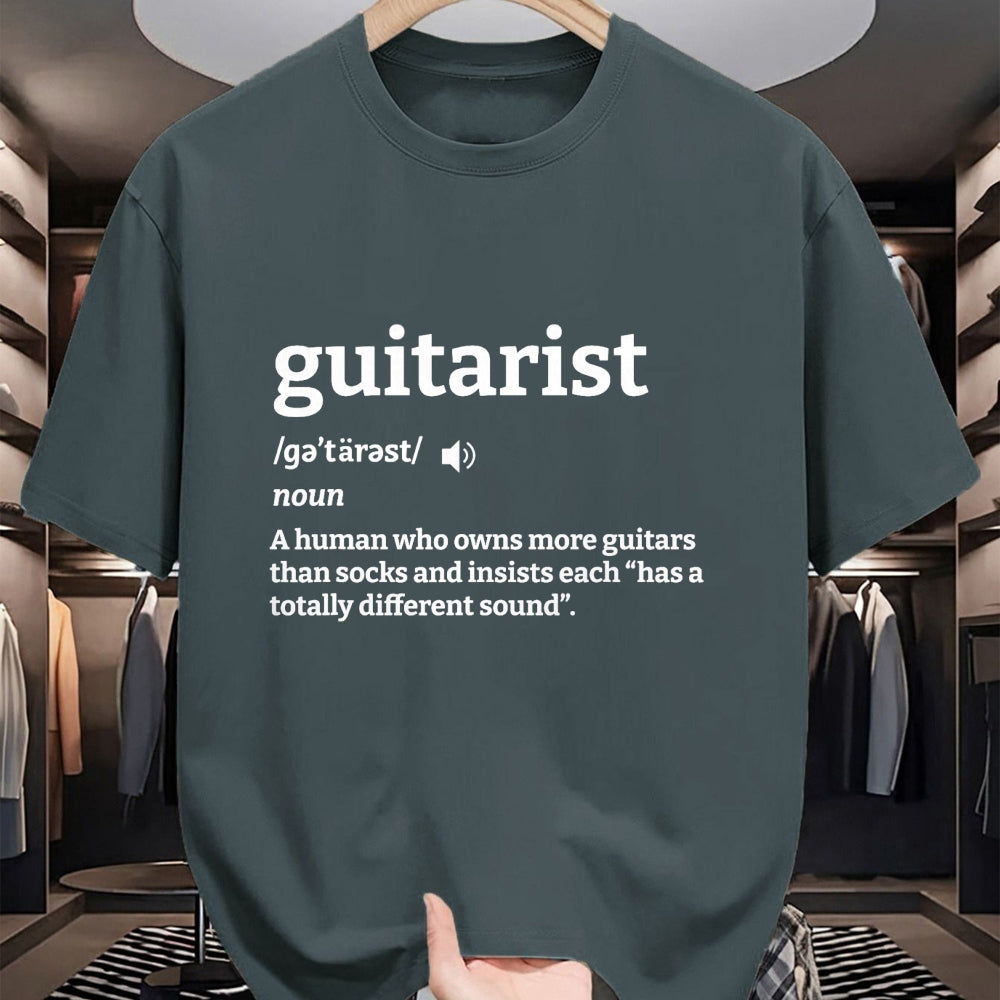 Guitar Lover Shirt, Funny Guitar UnisexT-Shirt/Hoodie/Sweatshirt HLT00 - Guitarist Definition A Human Who Owns More Guitars T-Shirt