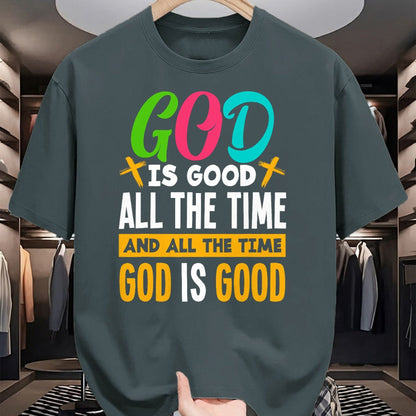 Christian Tee, Christian Faith Unisex T-Shirt/Hoodie/Sweatshirt HLT00 - God Is Good All The Time Jesus Christ Christian Gift T-Shirt