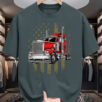 Best Truck Driver Life Shirt, Funny Trucker UnisexT-Shirt/Hoodie/Sweatshirt HLT00 - Patriotic Truck Driver American Flag Shirt Trucker Gifts Men T-Shirt