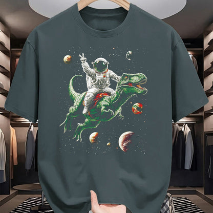Best Dinosaur Lover Shirt, Funny Dinosaur UnisexT-Shirt/Hoodie/Sweatshirt HLT00 - Astronaut Dinosaur T Rex Outer Space Science Galaxy Universe T-Shirt