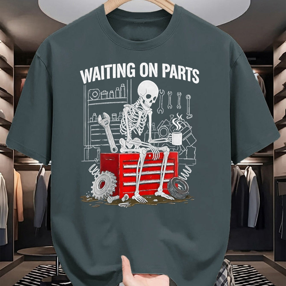 Best Mechanic Life Shirt, Funny Mechanic UnisexT-Shirt/Hoodie/Sweatshirt HLT00 - Funny Waiting On Parts Mechanic Skeleton Auto Repair Life T-Shirt, Men, Black, 3X-Large (1)
