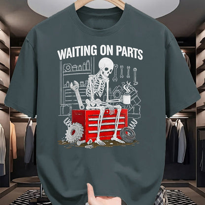 Best Mechanic Life Shirt, Funny Mechanic UnisexT-Shirt/Hoodie/Sweatshirt HLT00 - Funny Waiting On Parts Mechanic Skeleton Auto Repair Life T-Shirt, Men, Black, 3X-Large (1)