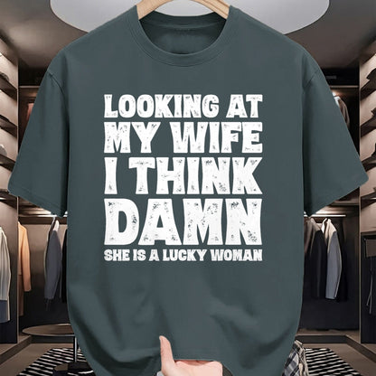 Best Wife Shirt, Wife and Husband Unisex T-Shirt/Hoodie/Sweatshirt HLT00 - Funny Dad Joke Quote for Husband Father from Wife T-Shirt