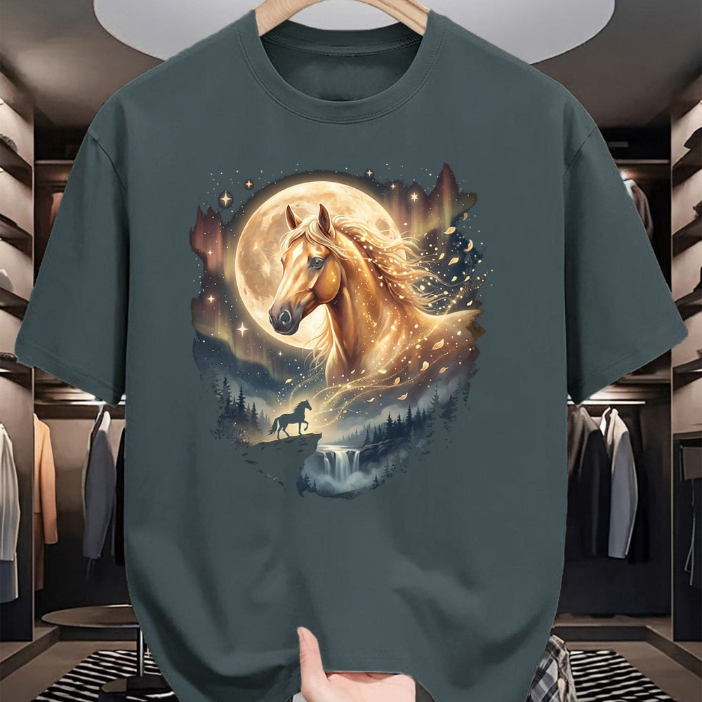 Best Horse Lover Shirt , Funny Horse UnisexT-Shirt/Hoodie/Sweatshirt HLT00 - Mystical Majestic Horse Spirit Animal Full Moon Nature Women T-Shirt
