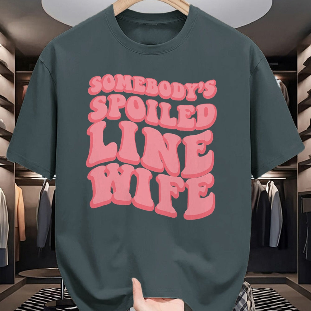 Best Wife Shirt, Wife and Husband Unisex T-Shirt/Hoodie/Sweatshirt HLT00 - Gift for wife T shirt, spoiled wife   Someone's Spoiled Line Wife - Lineman's Wife - Journeyman T-Sh