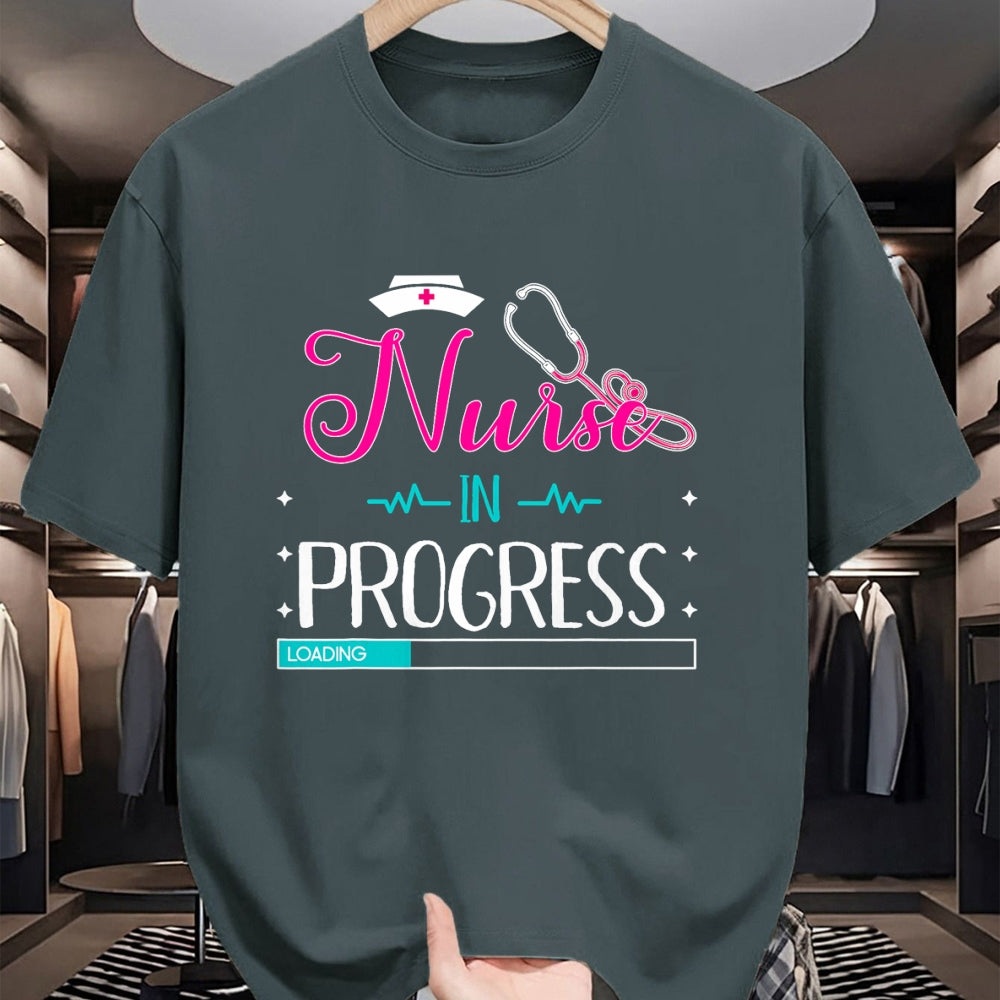 Funny Nurse Shirt, Nurse Unisex T-Shirt/Hoodie/Sweatshirt HLT00 - Nurse In Progress Loading Training Nursing Student T-Shirt