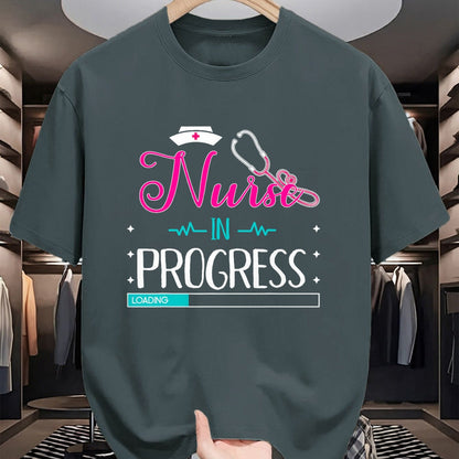 Funny Nurse Shirt, Nurse Unisex T-Shirt/Hoodie/Sweatshirt HLT00 - Nurse In Progress Loading Training Nursing Student T-Shirt