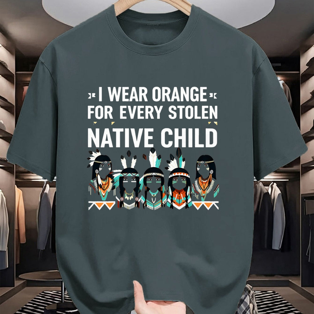 Native American T-Shirts, Vintage Native American Unisex T-Shirt/Hoodie/Sweatshirt HLT00 - I Wear Orange For Every American Native Child Indian Pride (2)