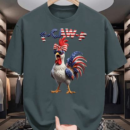 Best Farmer Life Shirt, Funny Farmer UnisexT-Shirt/Hoodie/Sweatshirt HLT00 - F Caw F Rooster 4th of July American Flag Fawk Chicken Humor T-Shirt
