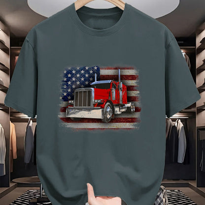 Best Truck Driver Life Shirt, Funny Trucker UnisexT-Shirt/Hoodie/Sweatshirt HLT00 - Trucker T-Shirt American Flag and Big Rig T-Shirt