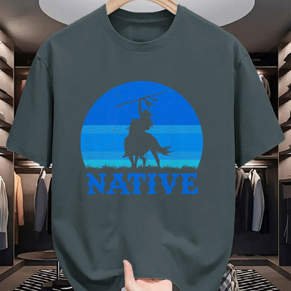 Native American T-Shirts, Vintage Native American Unisex T-Shirt/Hoodie/Sweatshirt HLT00 - Northwest Native American Knight Pride Mountain Warrior (1)