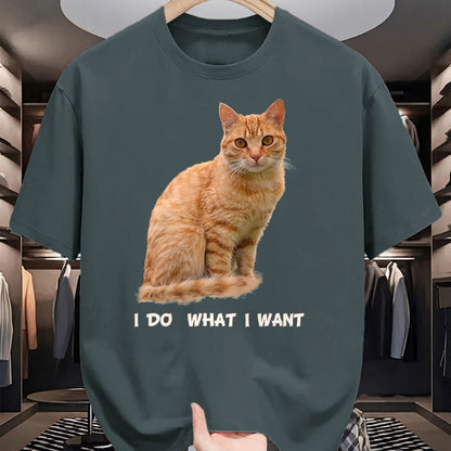 Cat Love Shirt, Funny Cat Lover Gift UnisexT-Shirt/Hoodie/Sweatshirt HLT00 - I Make What I Want Funny Orange Tabby Cat Lovers T-Shirt, Men, Orange, XX-Large