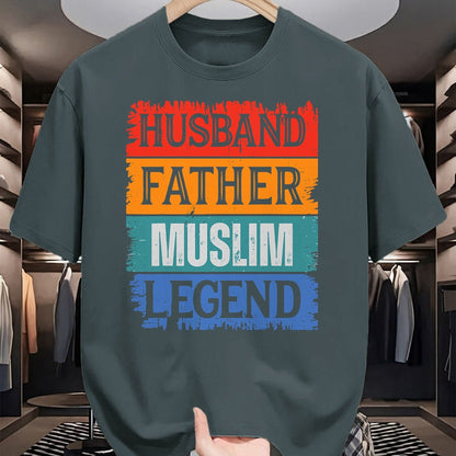 Gift for Dad Shirt, Funny Dad Unisex T-Shirt/Hoodie/Sweatshirt HLT00 – Father Husband MUSLIM Legend Proud Dad Funny Retro Papa T-Shirt