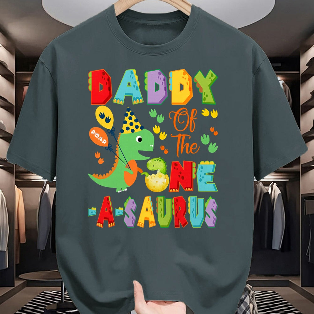 Best Dinosaur Lover Shirt, Funny Dinosaur UnisexT-Shirt/Hoodie/Sweatshirt HLT00 - Daddy of The One-A-Saurus 1st Birthday Boy Dinosaur T-Shirt
