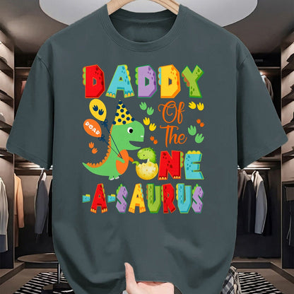Best Dinosaur Lover Shirt, Funny Dinosaur UnisexT-Shirt/Hoodie/Sweatshirt HLT00 - Daddy of The One-A-Saurus 1st Birthday Boy Dinosaur T-Shirt