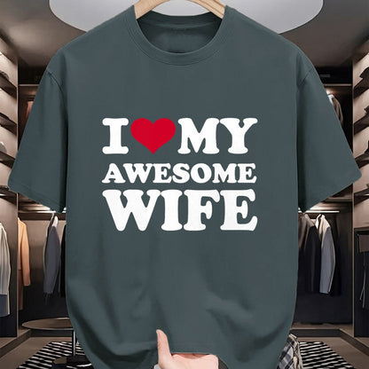 Best Wife Shirt, Wife and Husband Unisex T-Shirt/Hoodie/Sweatshirt HLT00 - I love my awesome wife T-Shirt