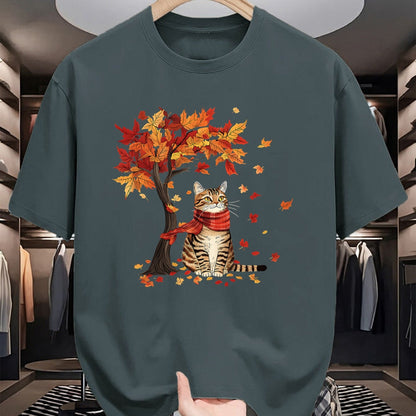Best Thanksgiving Family Shirt , Funny Thanksgiving UnisexT-Shirt/Hoodie/Sweatshirt HLT00 - Cat Leaf Fall Tree Hello Autumn Thanksgiving It's Fall Y'all T-Shirt