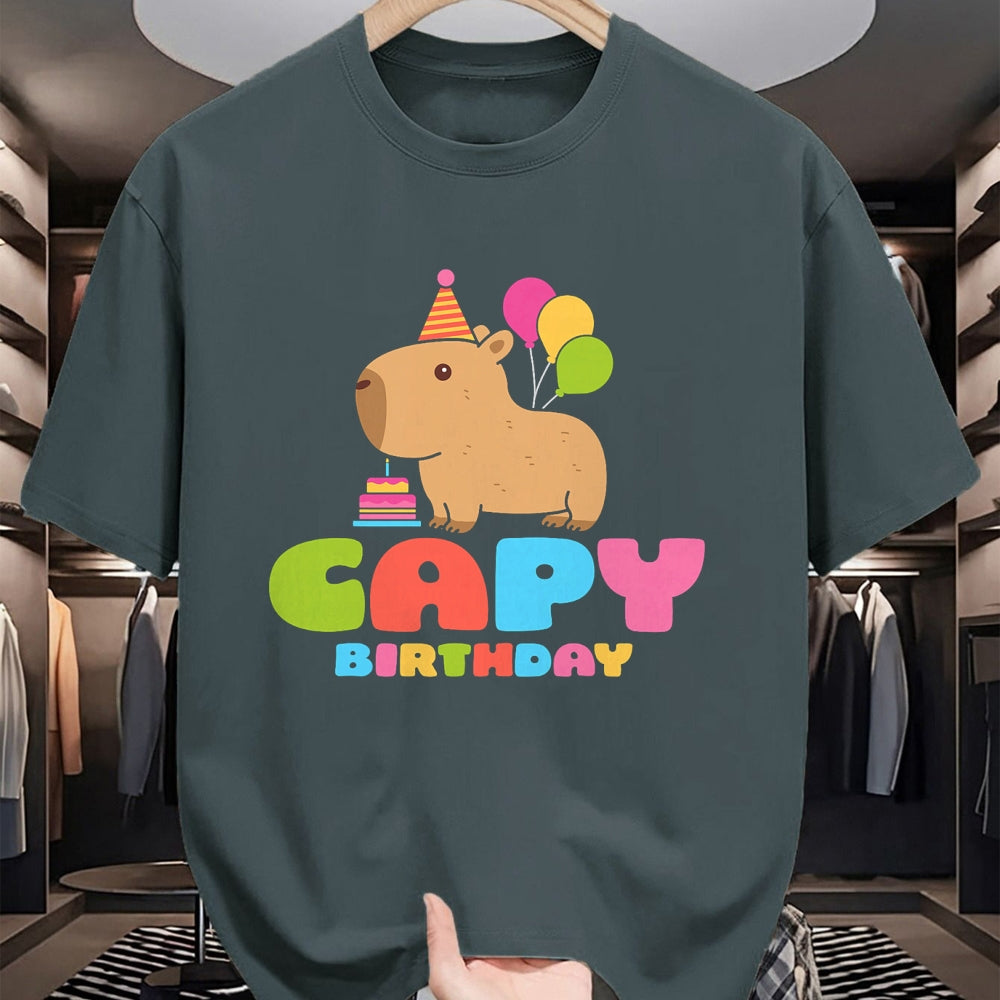 Cute Capybara Shirt, Funny Capybara Unisex T-Shirt/Hoodie/Sweatshirt HLT00 - Capy Birthday Capybara Lover Funny Rodent Animal Bday Party T-Shirt